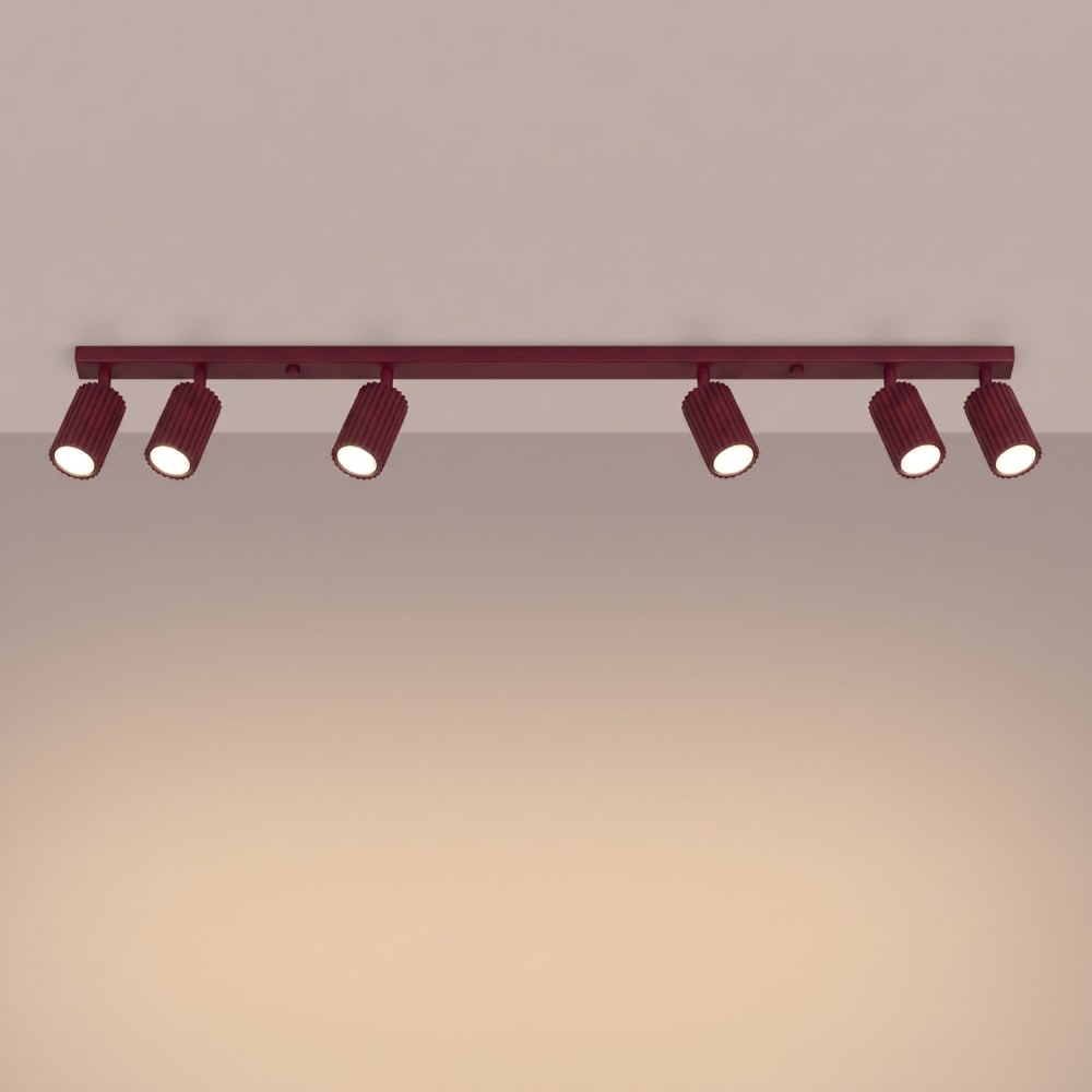 Plafonnier aluminium bourgogne h 16.5 cm — vue 4