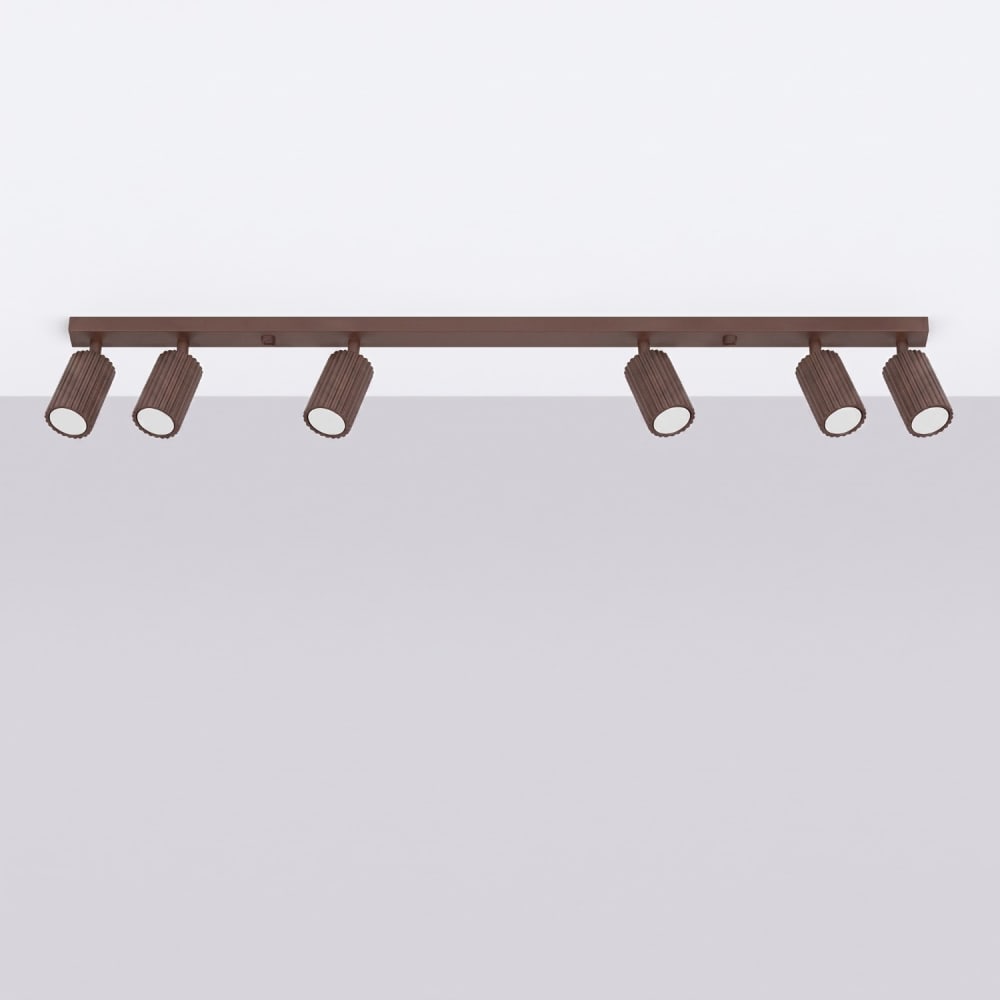 Plafonnier aluminium brun h 16.5 cm — vue 3