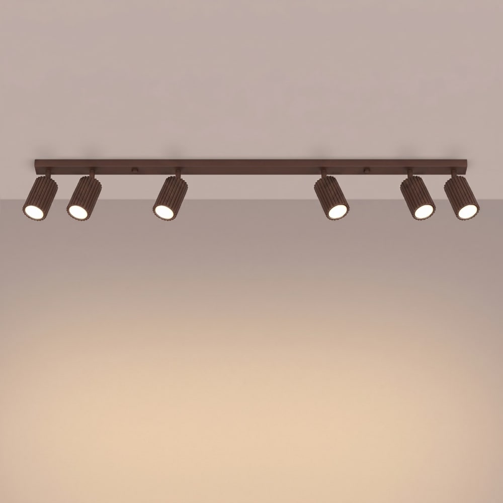 Plafonnier aluminium brun h 16.5 cm — vue 4