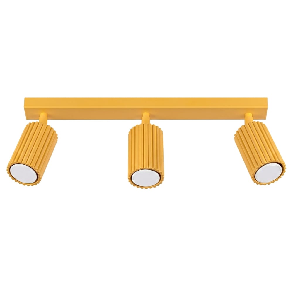 Plafonnier aluminium jaune h 16.5 cm