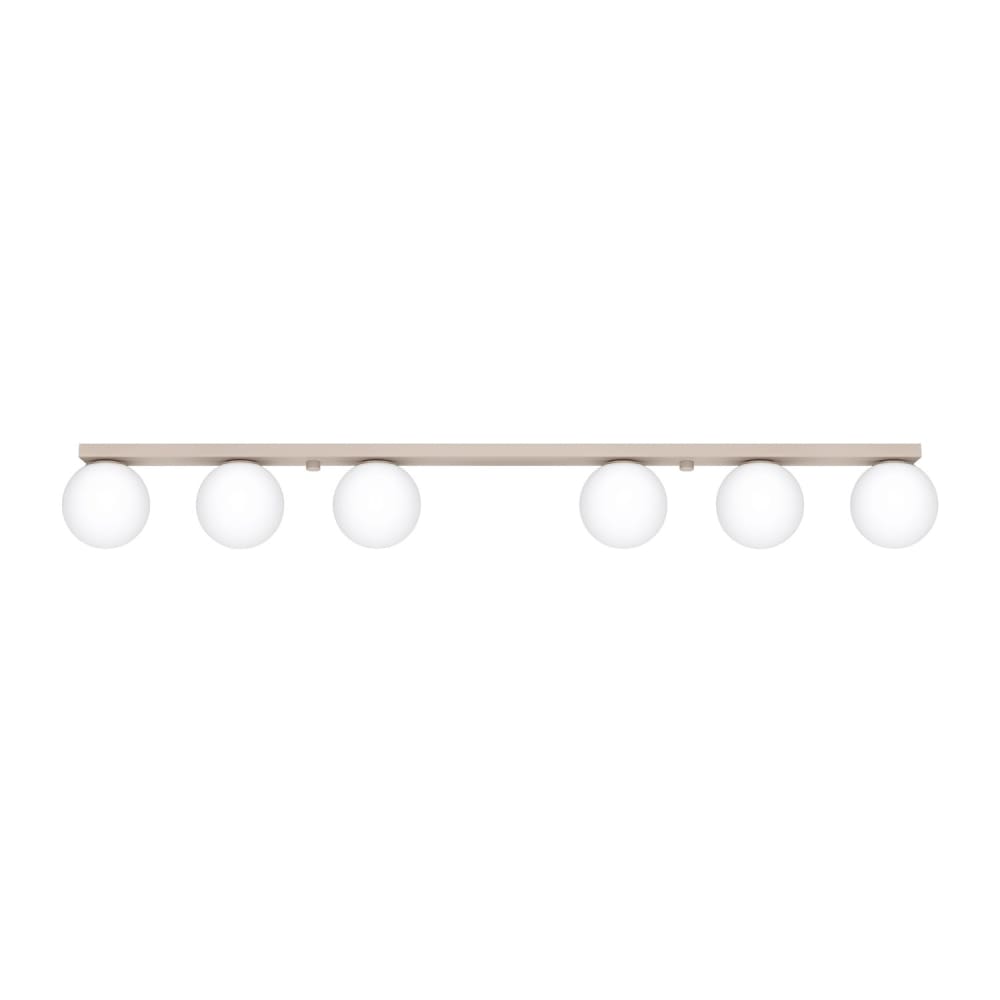 Plafonnier acier/verre taupe h 14.5 cm