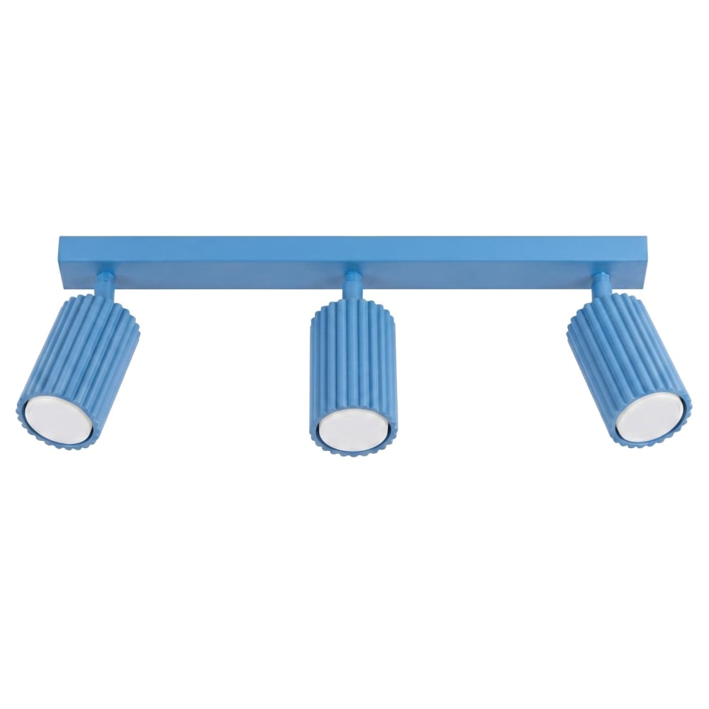 Plafonnier aluminium bleu ciel h 16.5 cm