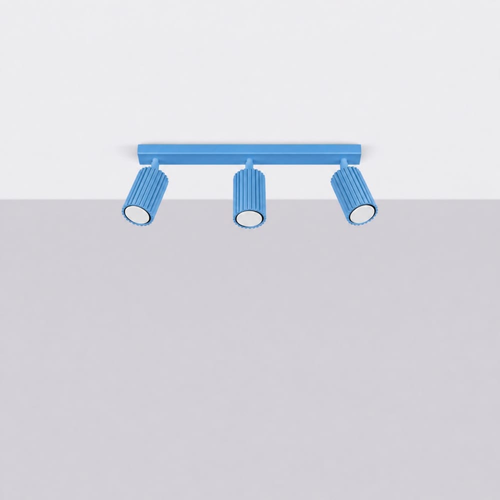 Plafonnier aluminium bleu ciel h 16.5 cm — vue 3