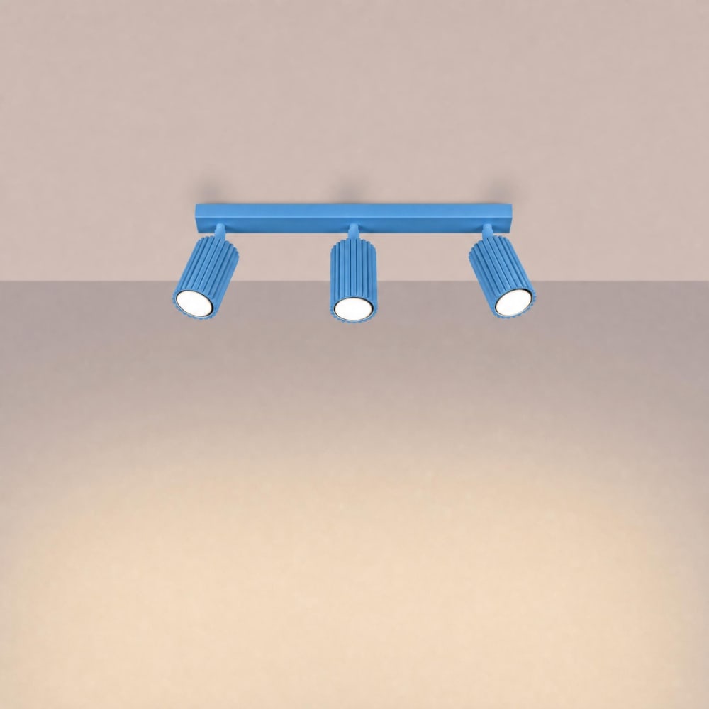 Plafonnier aluminium bleu ciel h 16.5 cm — vue 4