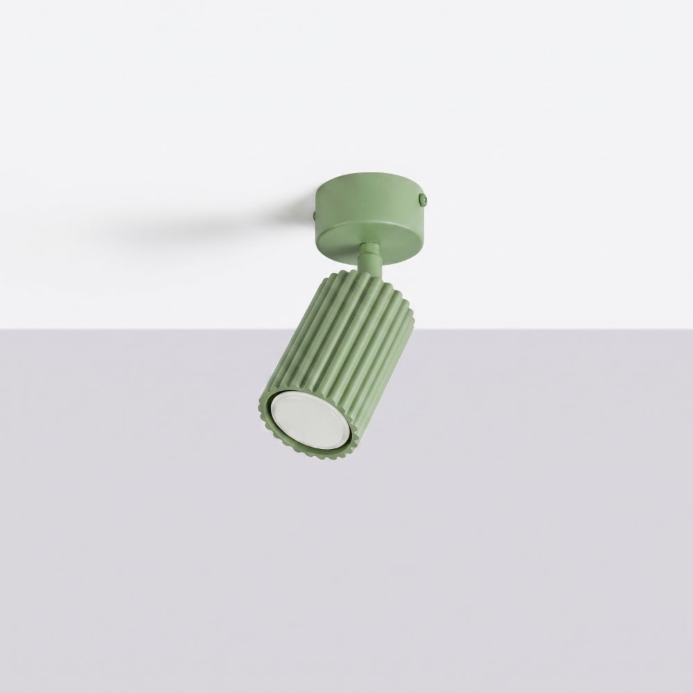Plafonnier aluminium sauge h 18 cm — vue 3