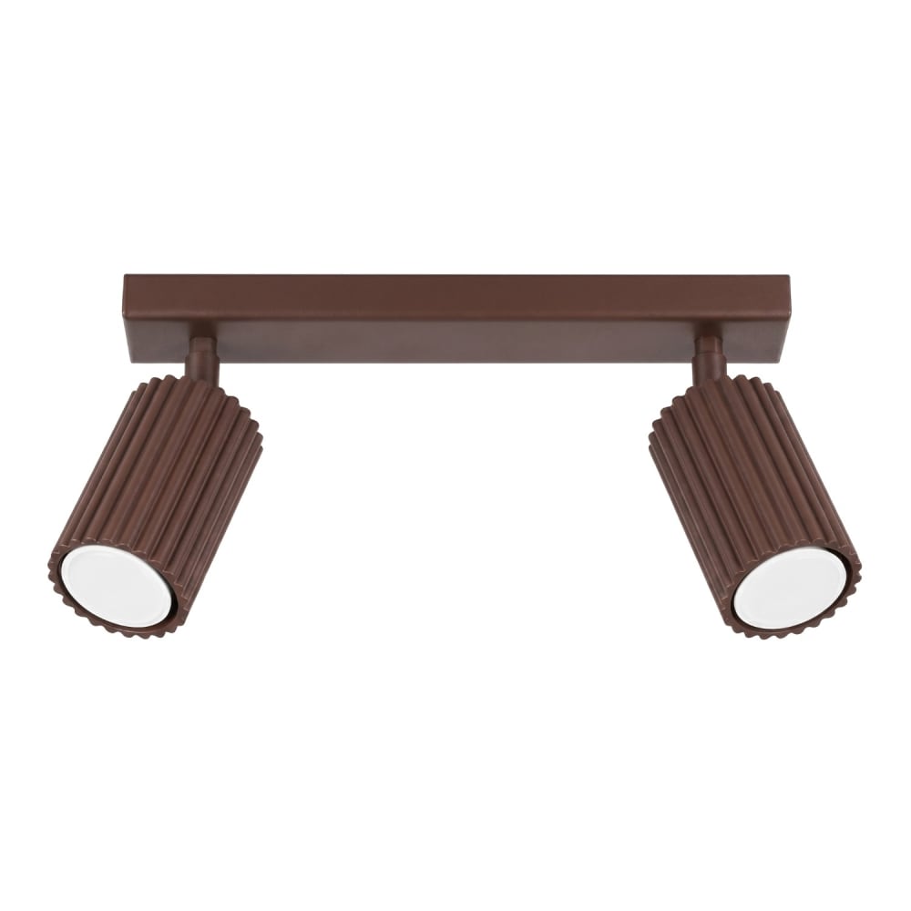 Plafonnier aluminium brun h 16.5 cm