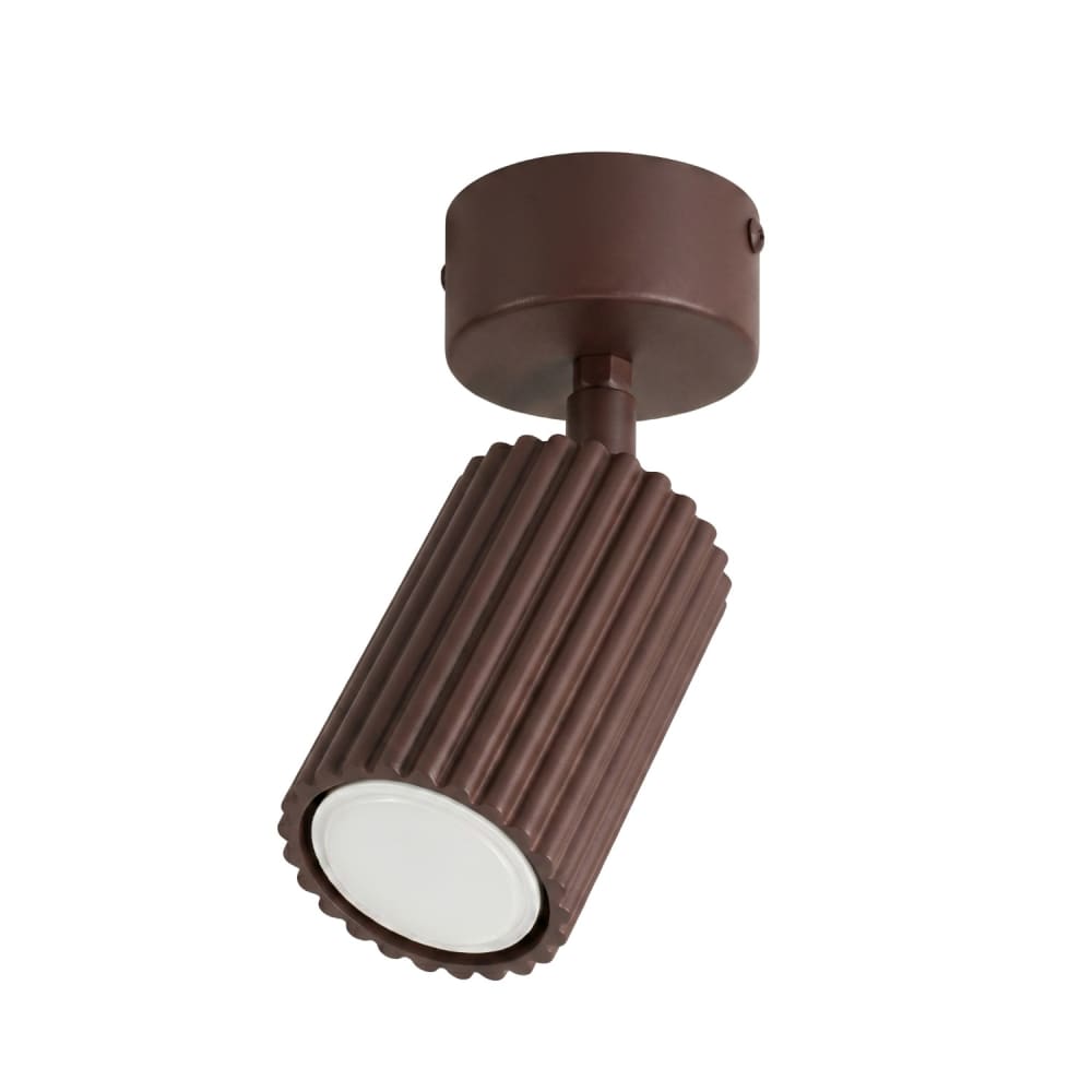 Plafonnier aluminium brun h 18 cm