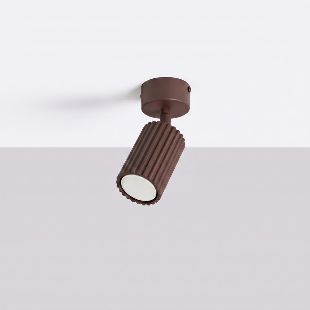 Plafonnier aluminium brun h 18 cm — vue 3