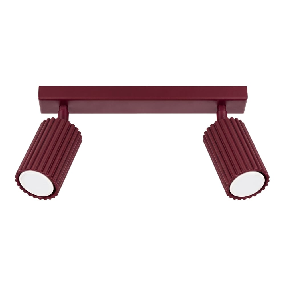 Plafonnier aluminium bourgogne h 16.5 cm