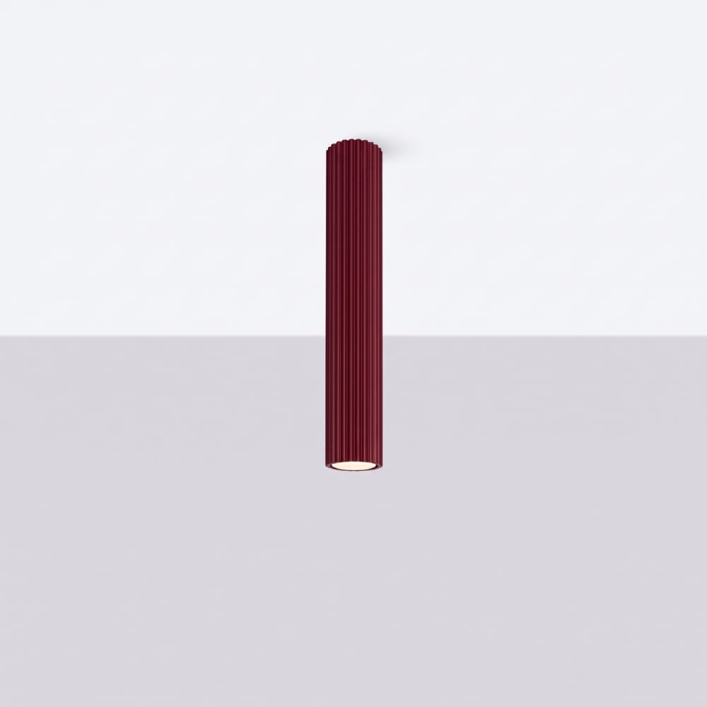 Plafonnier aluminium bourgogne h 60 cm — vue 3