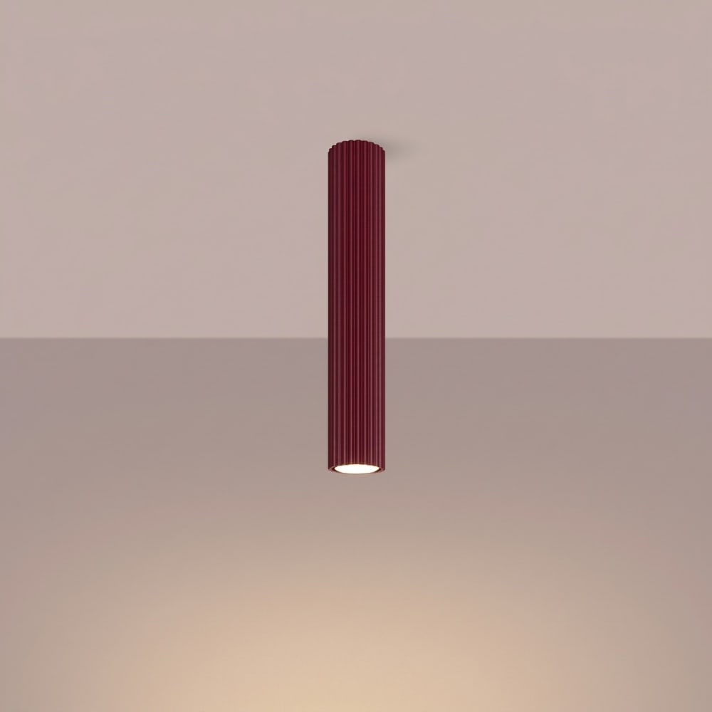 Plafonnier aluminium bourgogne h 60 cm — vue 4