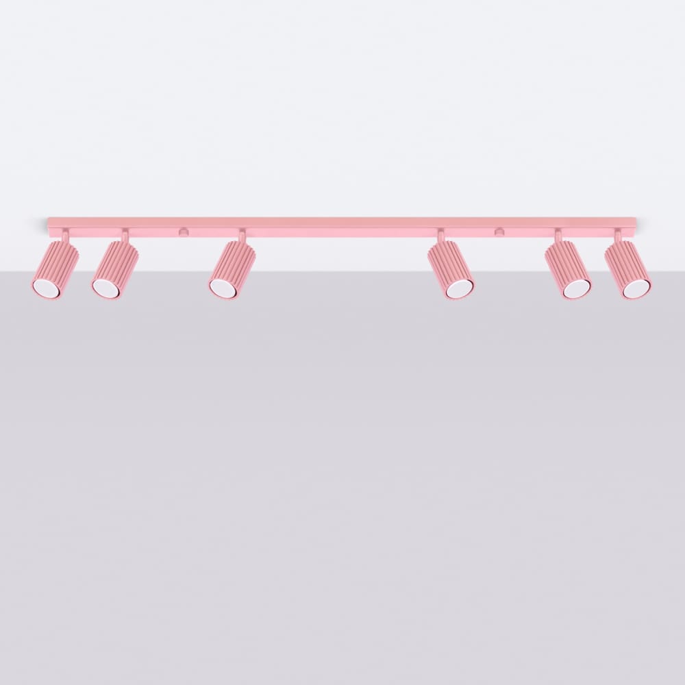 Plafonnier aluminium rose h 16.5 cm — vue 3
