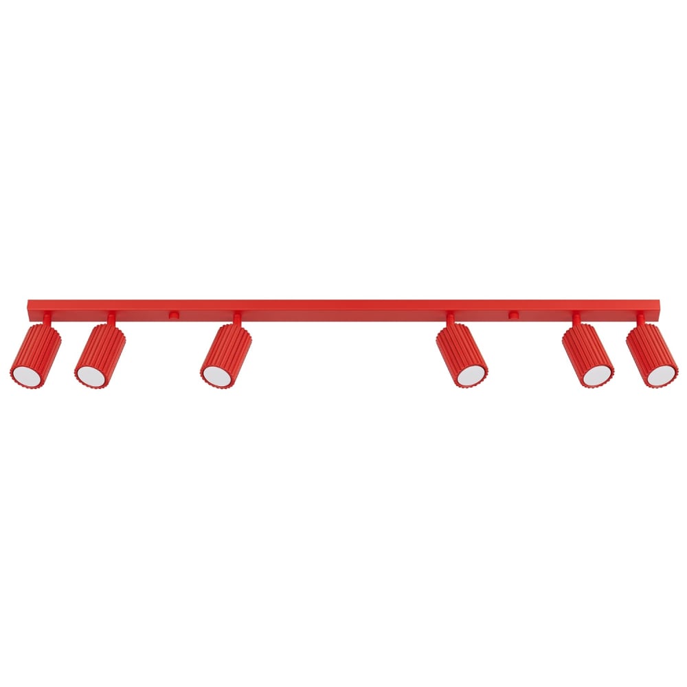 Plafonnier aluminium rouge h 16.5 cm