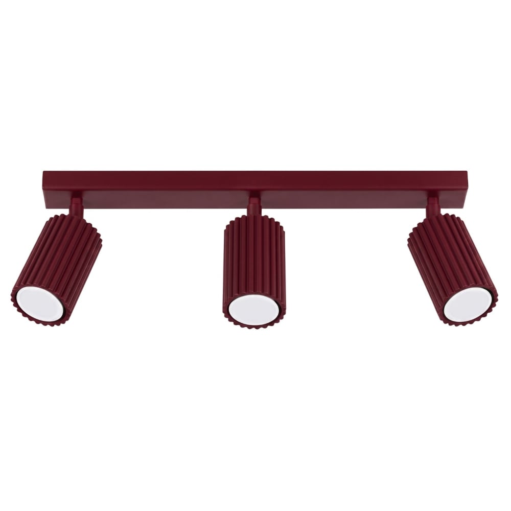 Plafonnier aluminium bourgogne h 16.5 cm