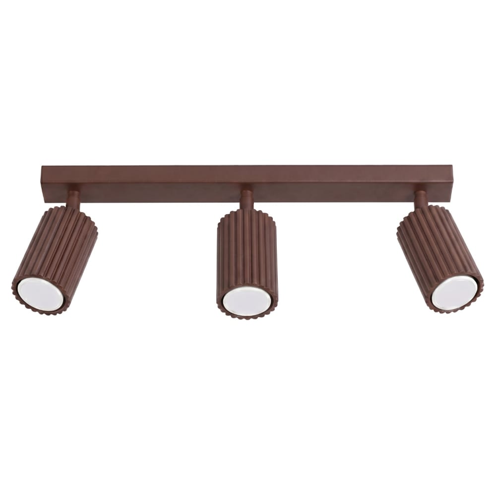 Plafonnier aluminium brun h 16.5 cm