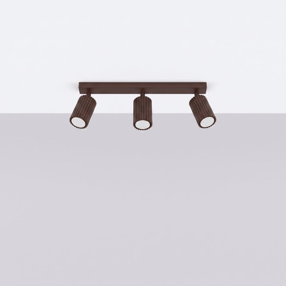 Plafonnier aluminium brun h 16.5 cm — vue 3