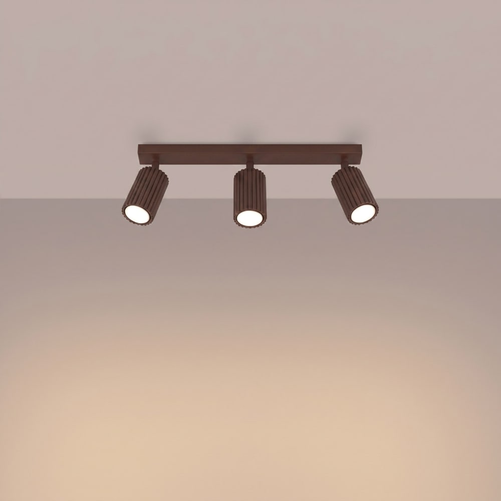 Plafonnier aluminium brun h 16.5 cm — vue 4