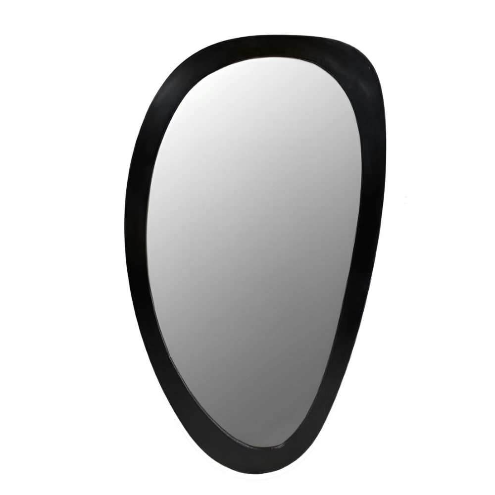 Miroir organique en bois noir 70 x 120 cm