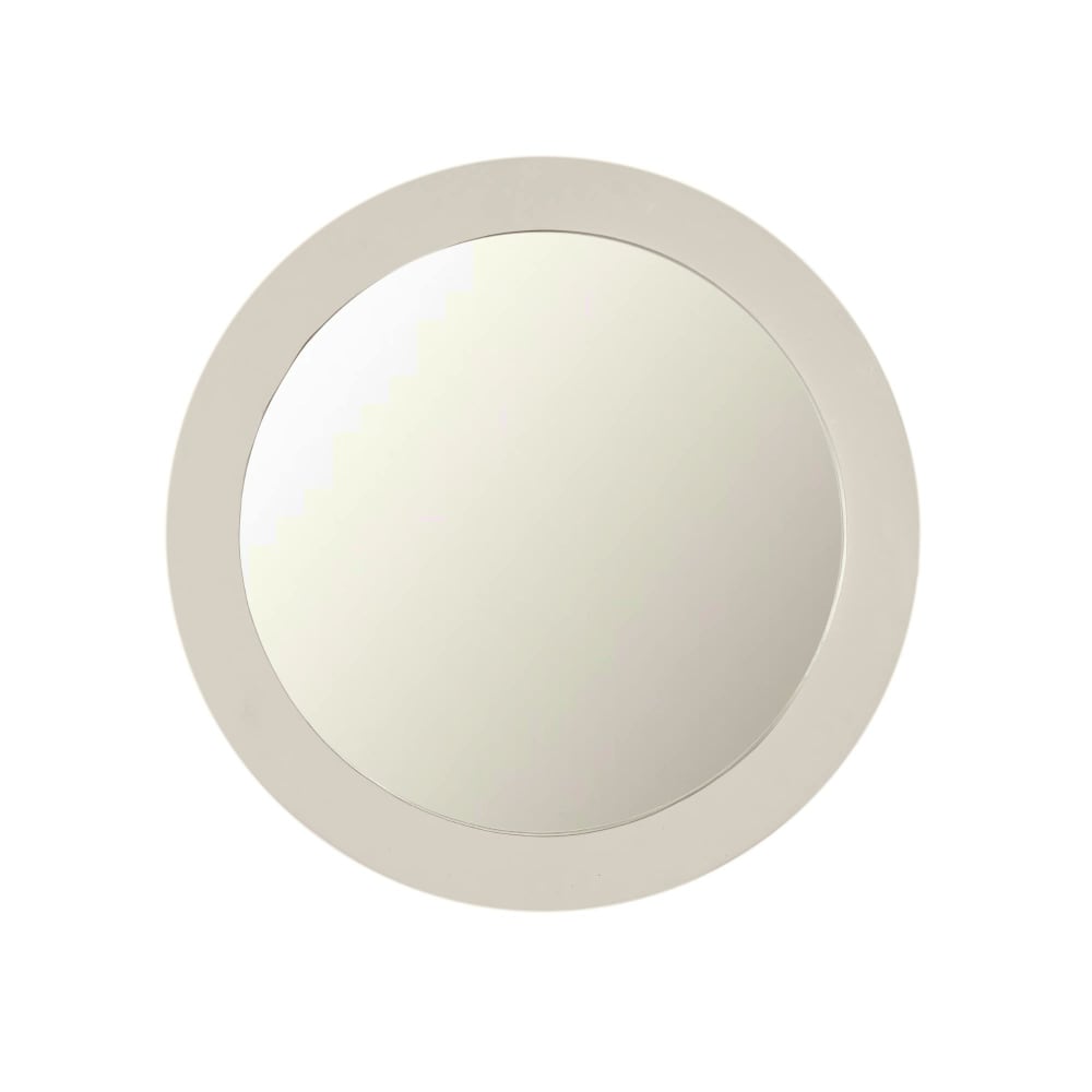 Miroir rond en bois sable d60 cm