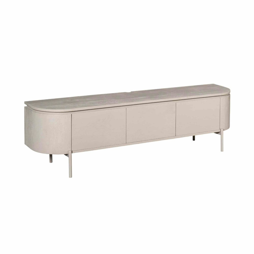 Meuble tv suspendu gris bords arrondis 160 cm Meuble tv suspendu gris bords arrondis 160 cm