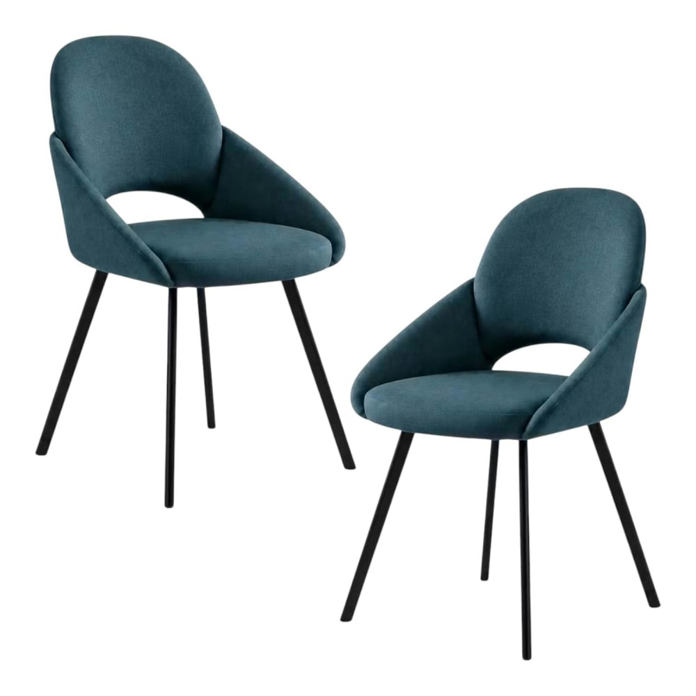 Chaise bleue à accoudoirs intégrés (x2) Chaise bleue à accoudoirs intégrés (x2)