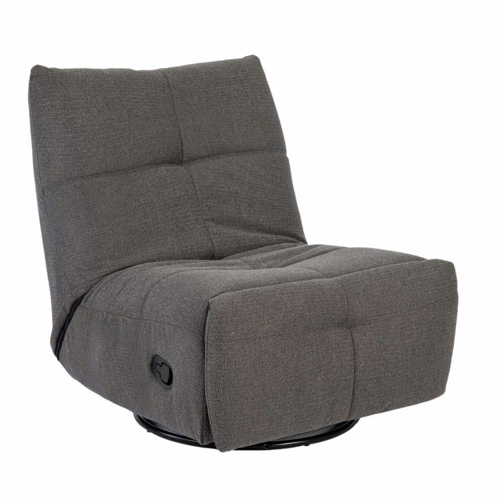 Fauteuil relax inclinable en tissu gris foncé Fauteuil relax inclinable en tissu gris foncé