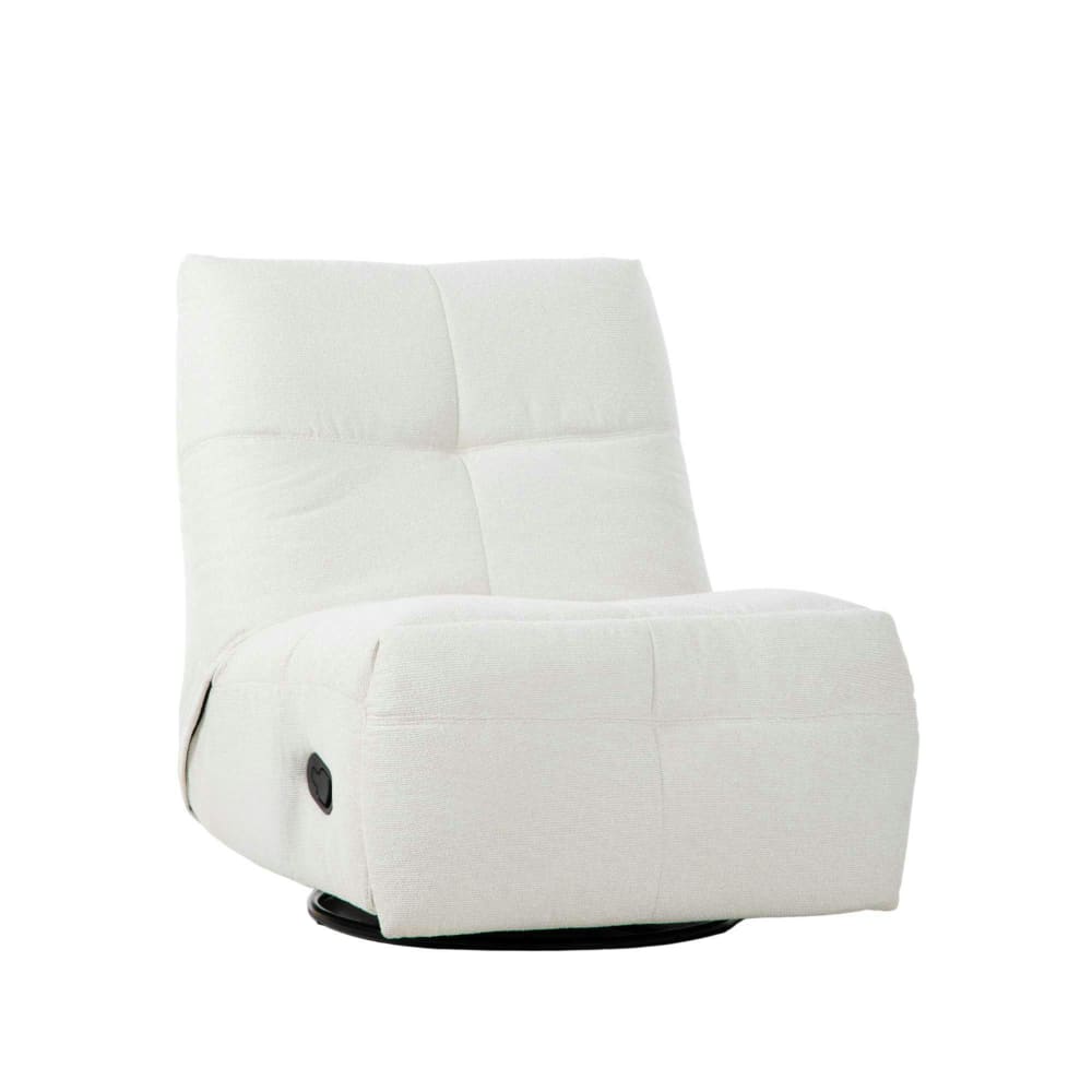 Fauteuil relax inclinable en tissu écru Fauteuil relax inclinable en tissu écru