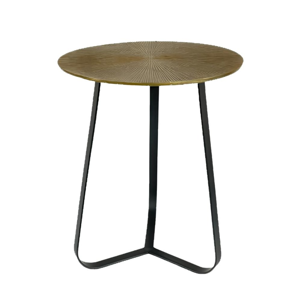 Bout de canapé doré vintage sur trépied d40 cm Bout de canapé doré vintage sur trépied d40 cm
