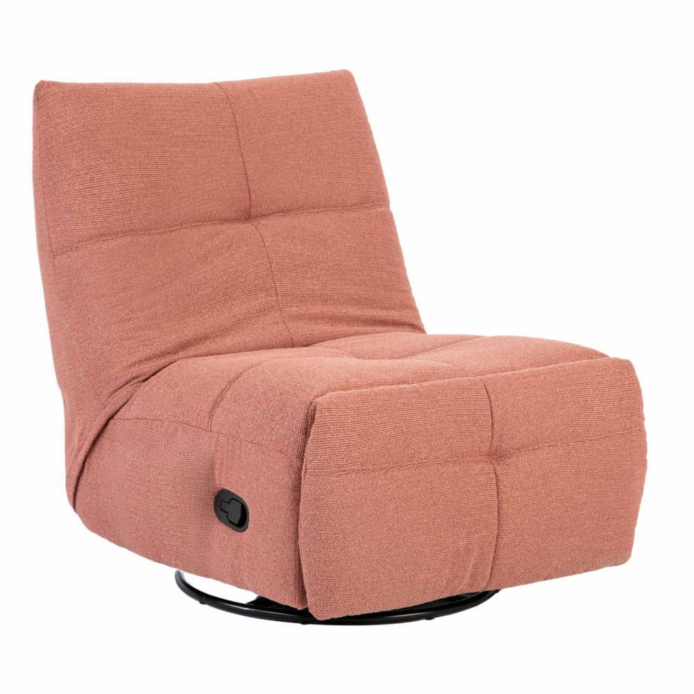 Fauteuil relax inclinable en tissu rose Fauteuil relax inclinable en tissu rose