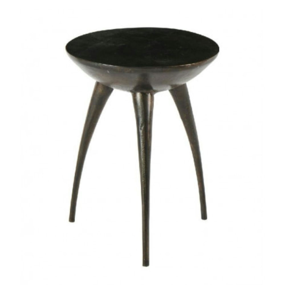 Bout de canapé noir en aluminium 3 pieds Bout de canapé noir en aluminium 3 pieds