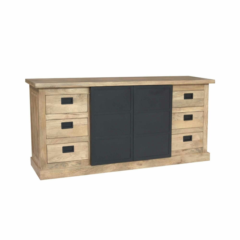 Buffet industriel à portes coulissantes 200 cm Buffet industriel à portes coulissantes 200 cm