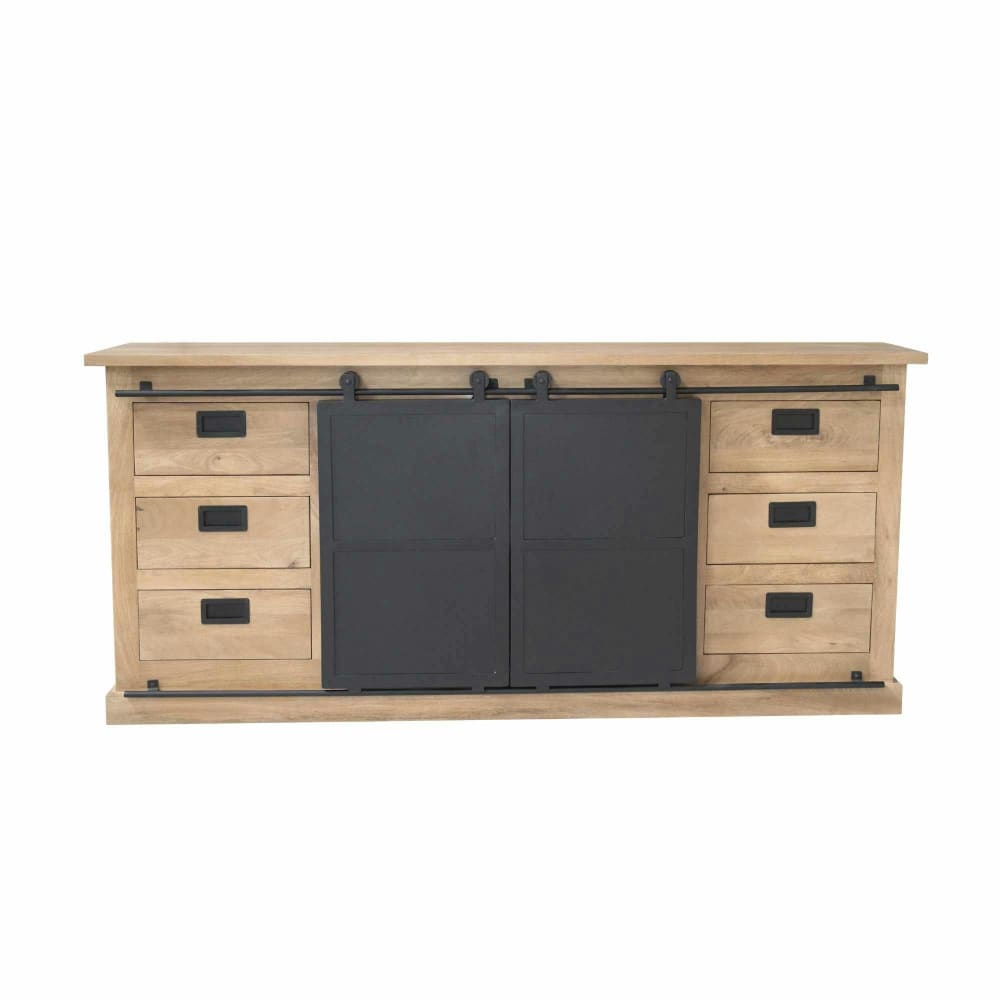 Buffet style atelier à portes coulissantes 200 cm Buffet style atelier à portes coulissantes 200 cm