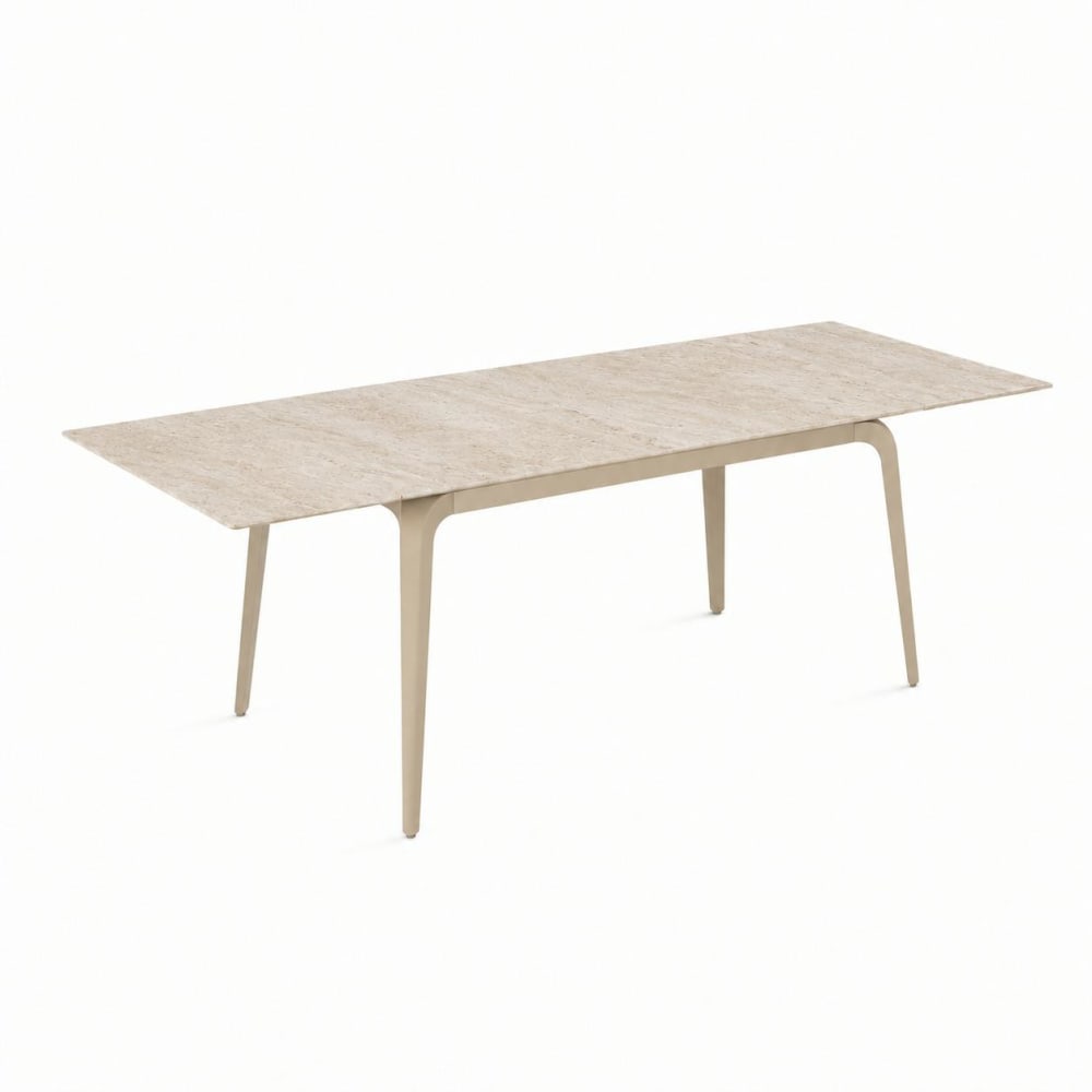Table extensible céramique décor travertin 140-220 cm Table extensible céramique décor travertin 140-220 cm
