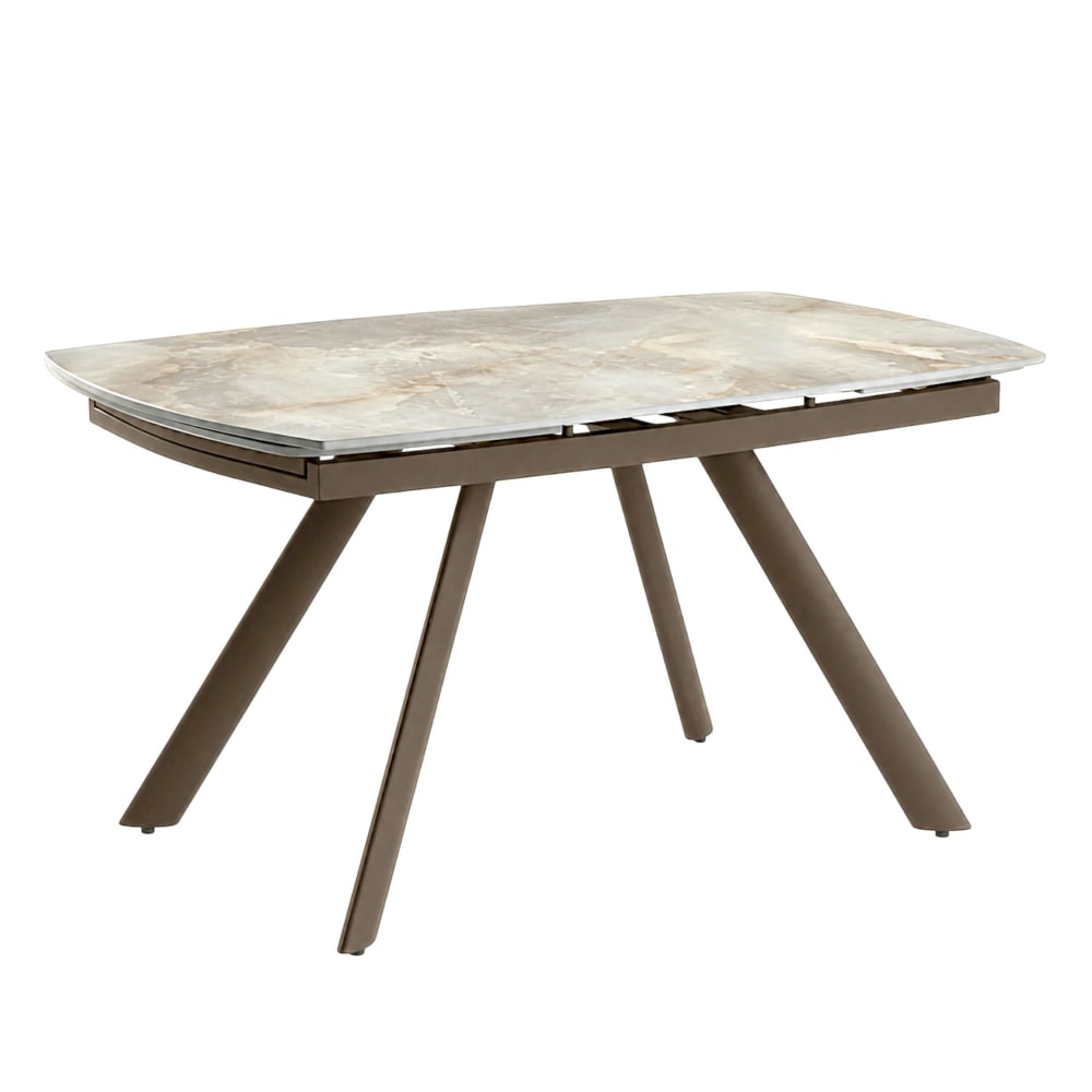 Table extensible céramique effet onyx 140-210 cm Table extensible céramique effet onyx 140-210 cm