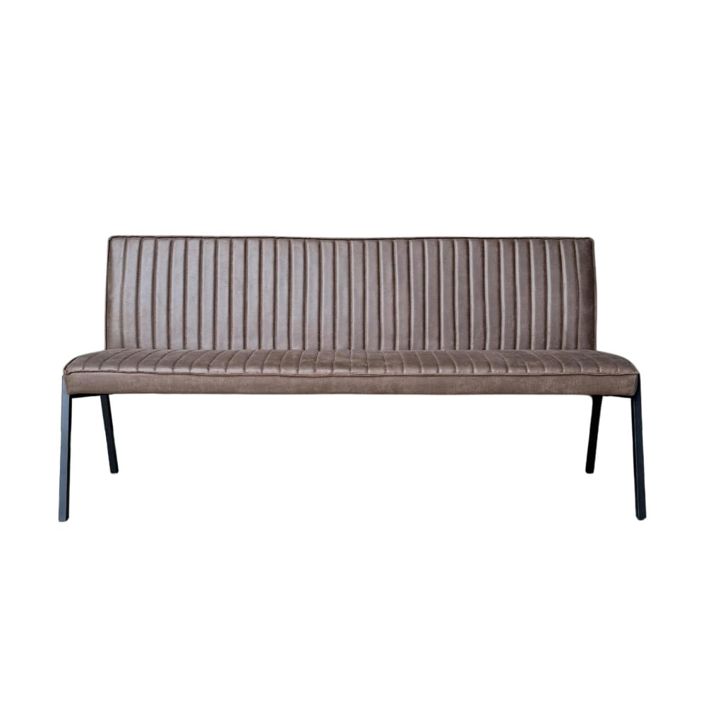 Banc de salle à manger marron à bandes 185 cm