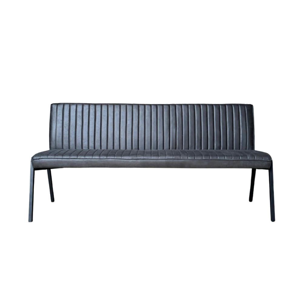 Banc de salle à manger anthracite à bandes 185 cm