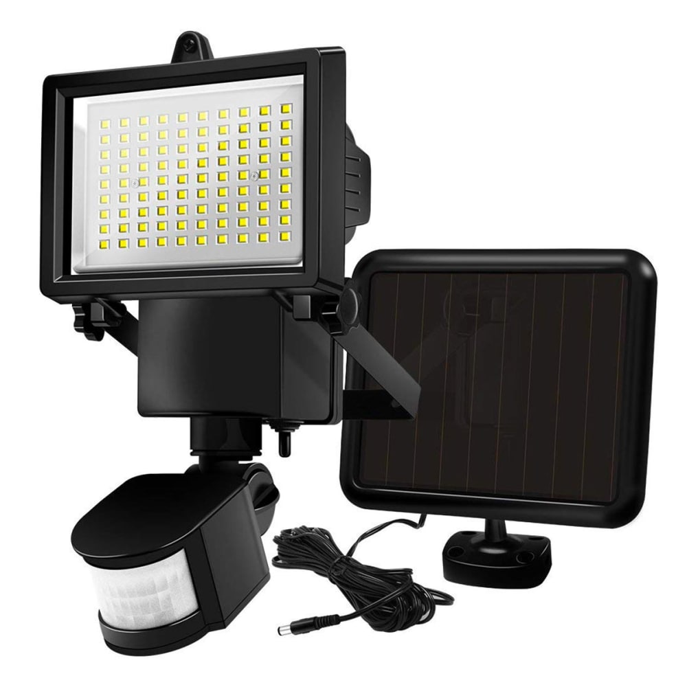 Solarsensor-Scheinwerfer Schwarz 1000lm - Maisons Du Monde