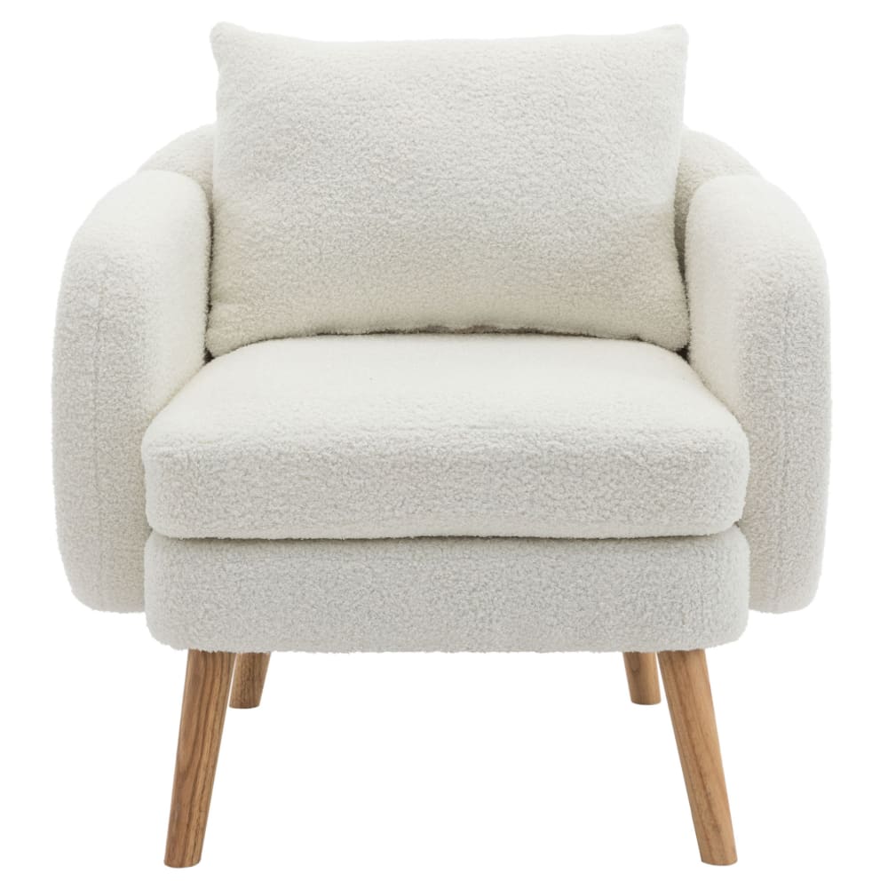 Sofa 1 place en teddy blanc