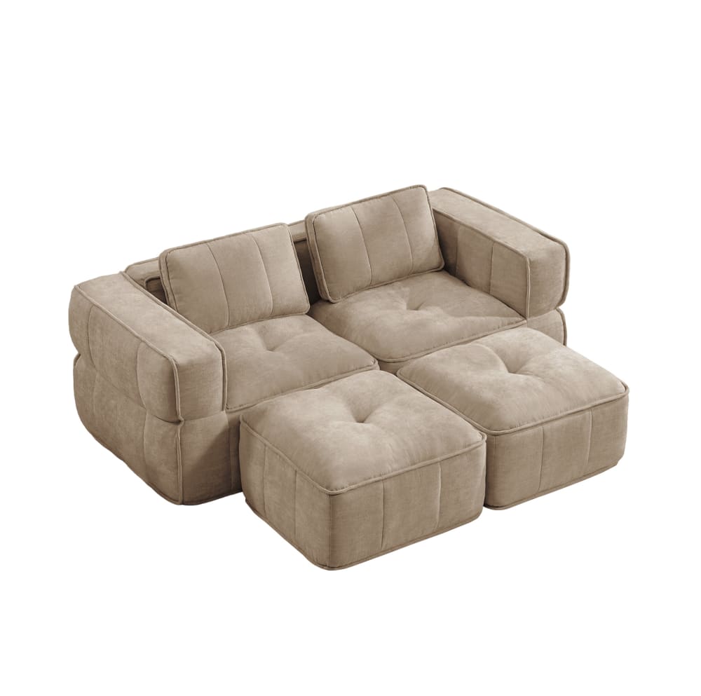 Hauss Spole Modulares Sofa aus Polyester sandfarben Beige Pes - Polyester