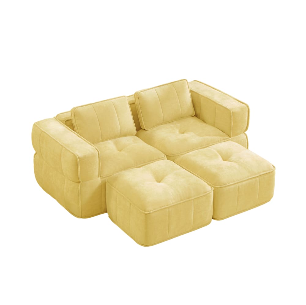 Hauss Spole Modulares Sofa aus Polyester gelb - Pes - Polyester