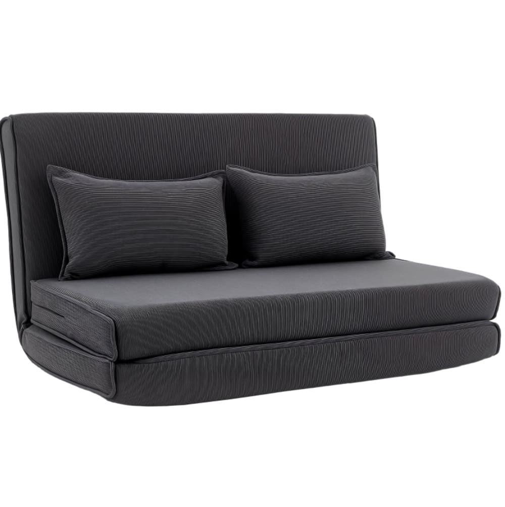 Hauss Spole Bodensessel 2-Sitzer mit Liegefunktion aus Cord dunkelgrau - Pes - Polyester