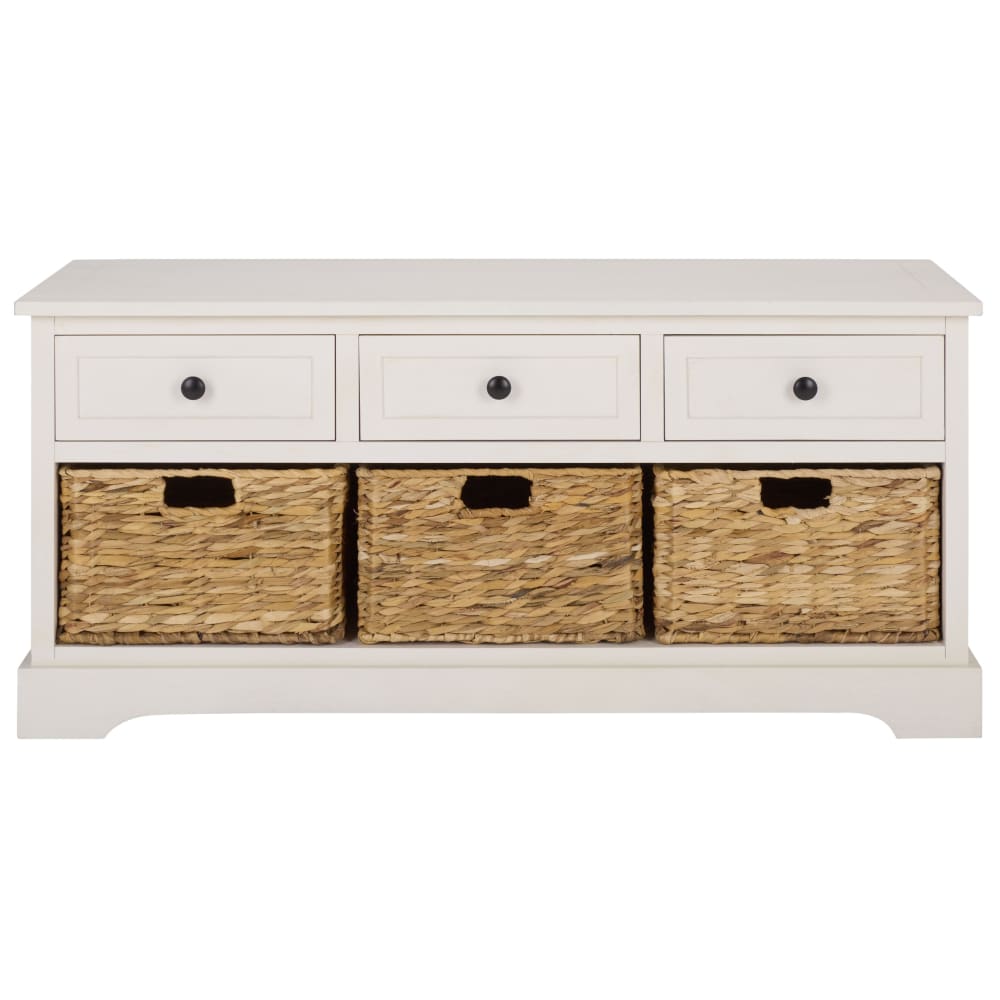 Banc en pin couleur ivoire