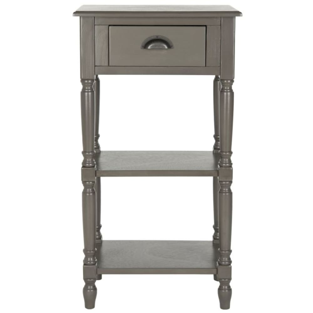 Table d'appoint en pin/mdf/placage bois, gris Table d'appoint en pin/mdf/placage bois, gris