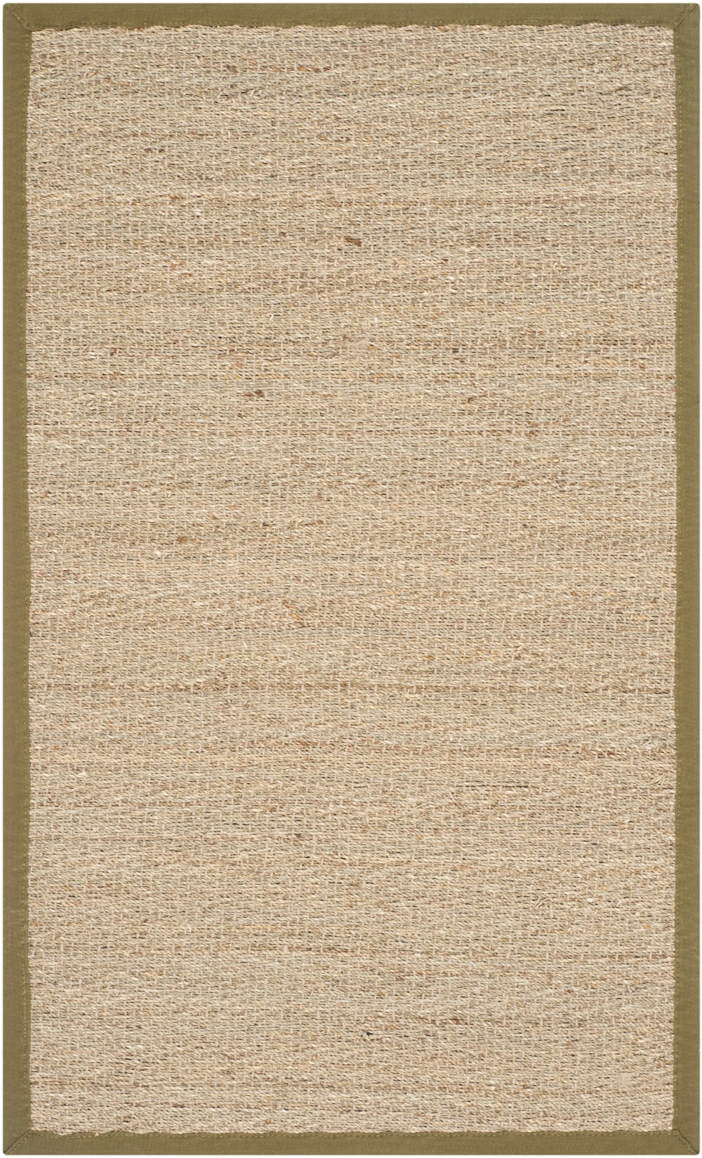 Tapis en herbiers marins beige/vert, 91 x 152 cm