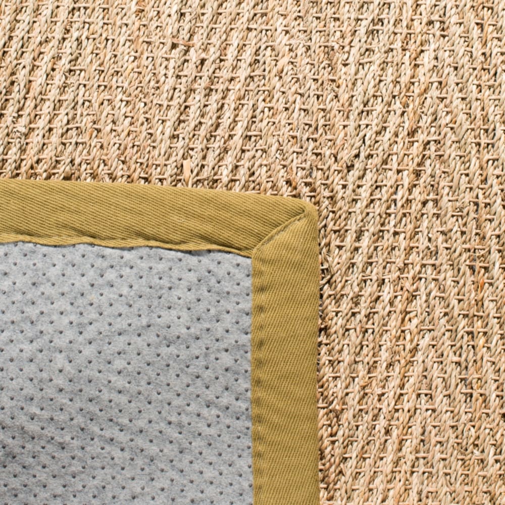 Tapis en herbiers marins beige/vert, 91 x 152 cm — vue 3