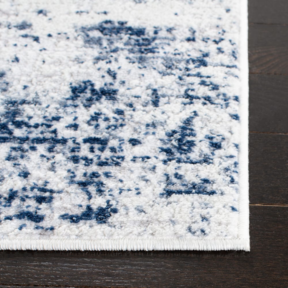 Tapis contemporain en polypropylène blanc/bleu, 236 x 305 cm — vue 4