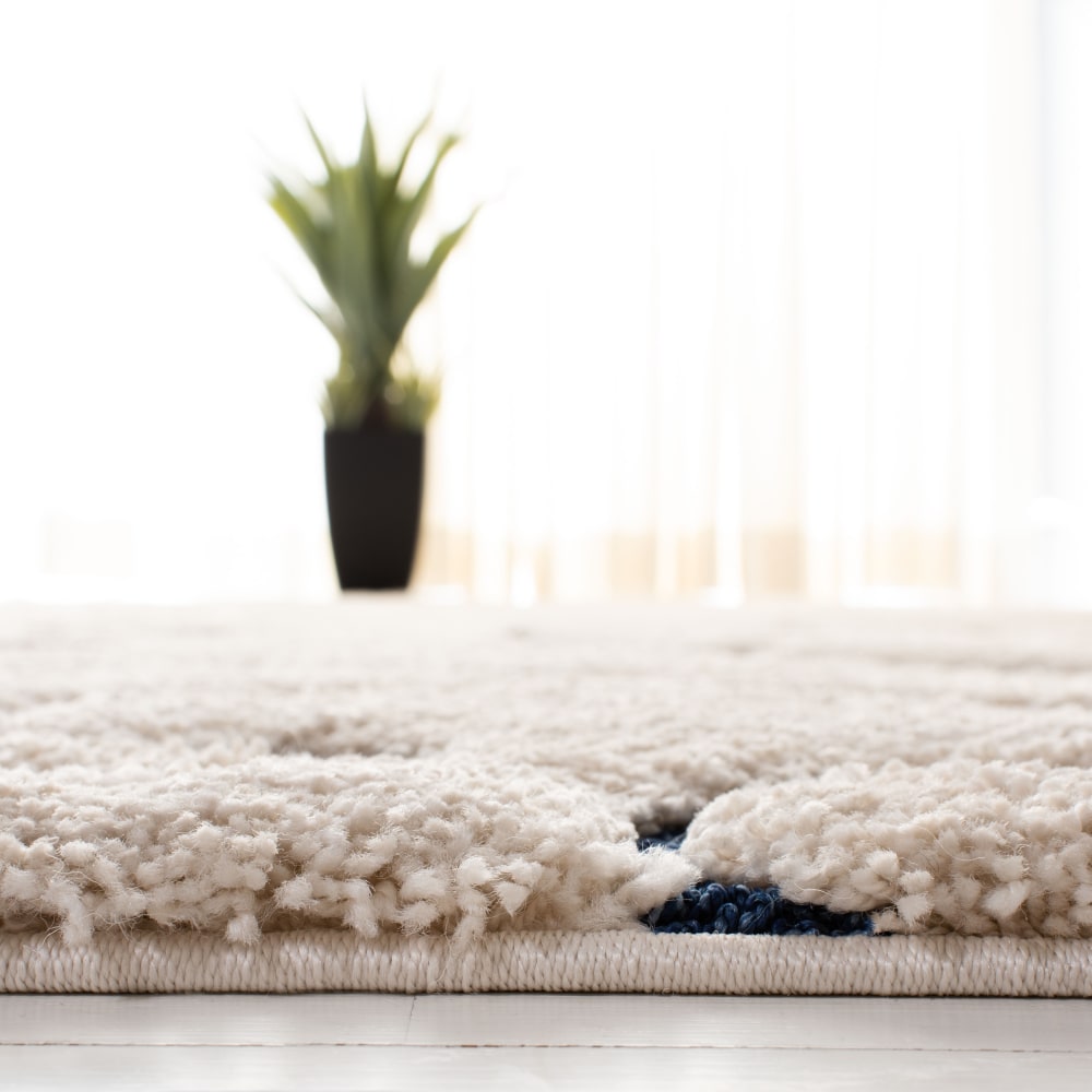 Tapis en polypropylène beige/bleu, 99 x 160 cm — vue 4