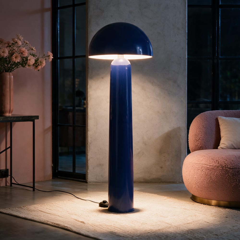 Dunkelblaue Metall-Stehlampe - Maisons Du Monde