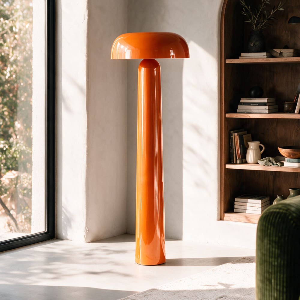 Orangefarbene Metall-Stehlampe - Maisons Du Monde