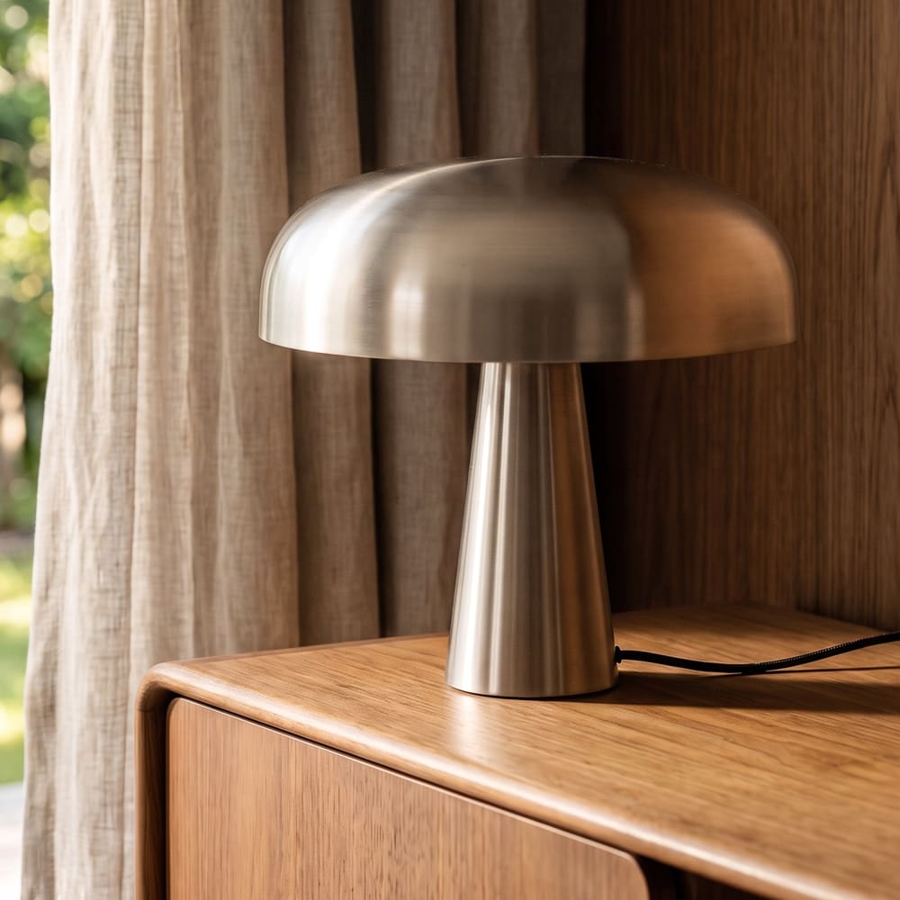 Lampe à poser en métal brossé — vue 3